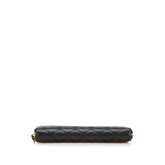 CHANEL Black Caviar Leather Logo Wallet - Picture 3 of 14